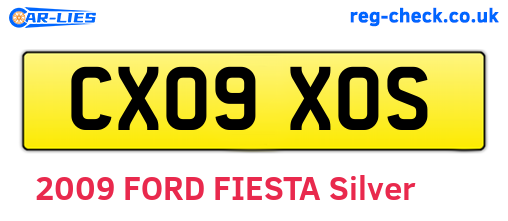CX09XOS are the vehicle registration plates.