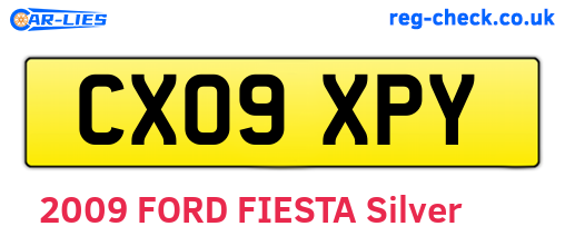 CX09XPY are the vehicle registration plates.