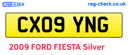 CX09YNG are the vehicle registration plates.