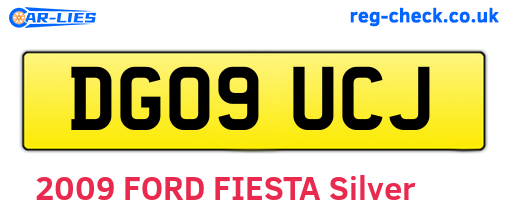DG09UCJ are the vehicle registration plates.