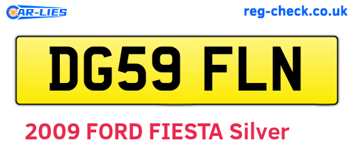 DG59FLN are the vehicle registration plates.