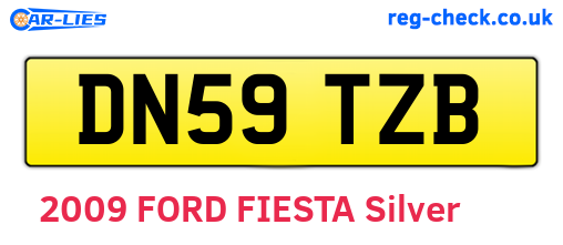 DN59TZB are the vehicle registration plates.