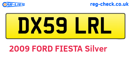DX59LRL are the vehicle registration plates.