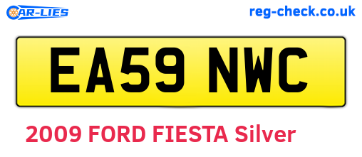 EA59NWC are the vehicle registration plates.