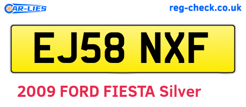 EJ58NXF are the vehicle registration plates.