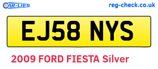 EJ58NYS are the vehicle registration plates.
