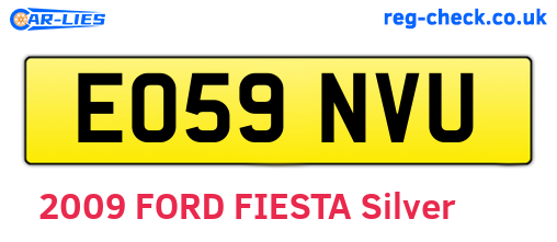 EO59NVU are the vehicle registration plates.