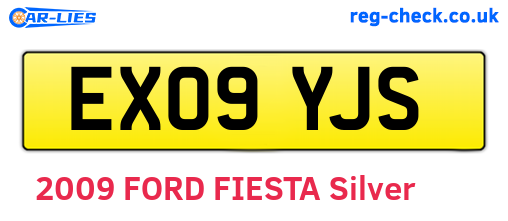 EX09YJS are the vehicle registration plates.
