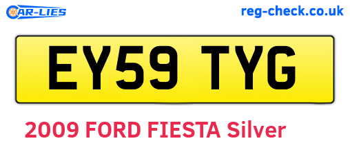 EY59TYG are the vehicle registration plates.