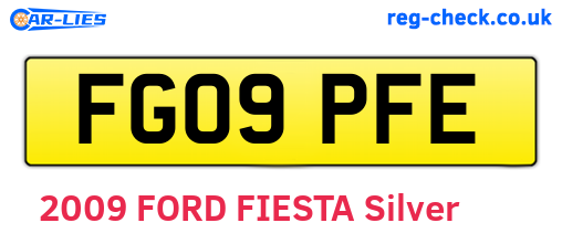 FG09PFE are the vehicle registration plates.