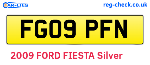 FG09PFN are the vehicle registration plates.