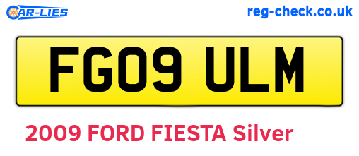 FG09ULM are the vehicle registration plates.
