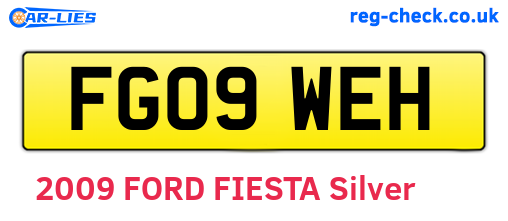 FG09WEH are the vehicle registration plates.