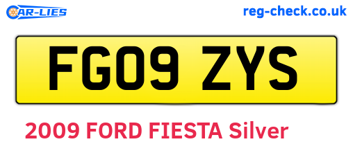 FG09ZYS are the vehicle registration plates.