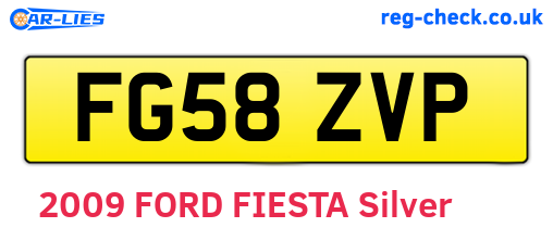 FG58ZVP are the vehicle registration plates.