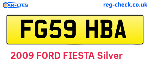 FG59HBA are the vehicle registration plates.