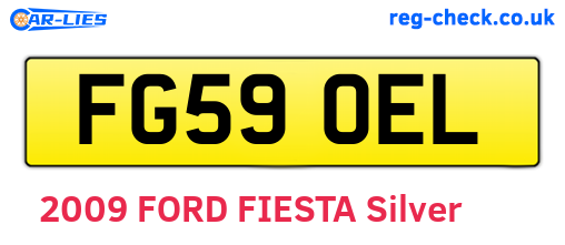 FG59OEL are the vehicle registration plates.