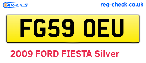 FG59OEU are the vehicle registration plates.