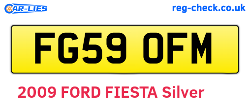 FG59OFM are the vehicle registration plates.