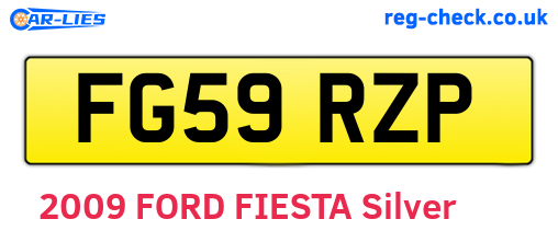 FG59RZP are the vehicle registration plates.