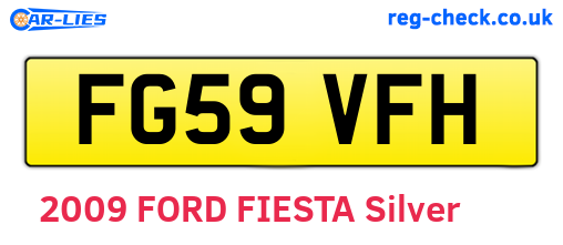 FG59VFH are the vehicle registration plates.