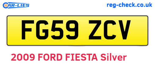 FG59ZCV are the vehicle registration plates.