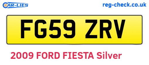 FG59ZRV are the vehicle registration plates.