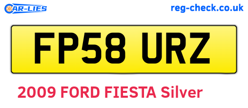 FP58URZ are the vehicle registration plates.