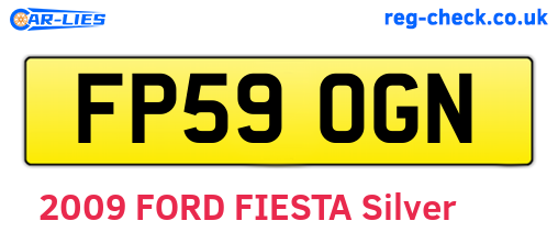 FP59OGN are the vehicle registration plates.
