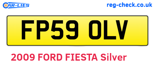 FP59OLV are the vehicle registration plates.