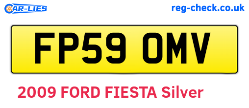 FP59OMV are the vehicle registration plates.