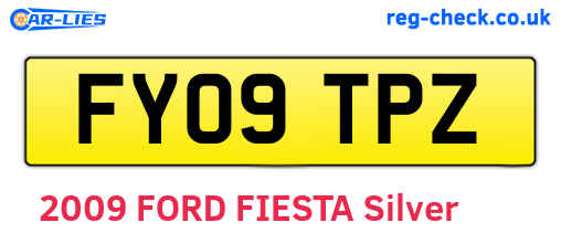 FY09TPZ are the vehicle registration plates.