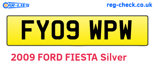 FY09WPW are the vehicle registration plates.
