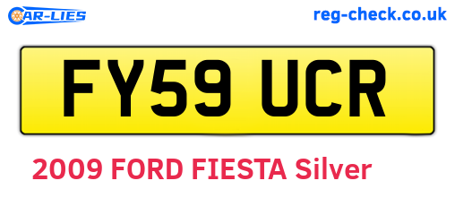 FY59UCR are the vehicle registration plates.