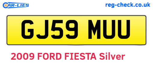 GJ59MUU are the vehicle registration plates.