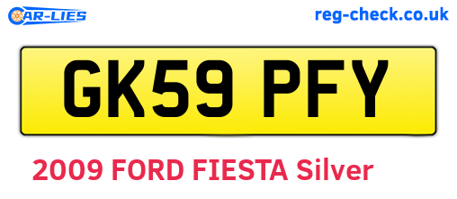 GK59PFY are the vehicle registration plates.