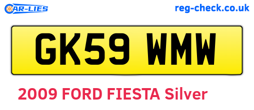 GK59WMW are the vehicle registration plates.
