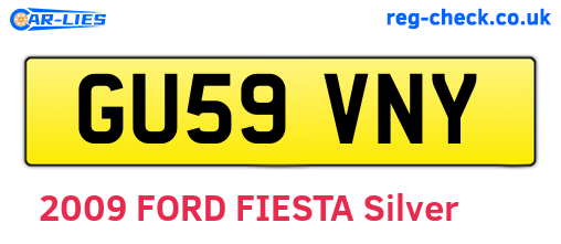 GU59VNY are the vehicle registration plates.
