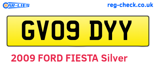GV09DYY are the vehicle registration plates.