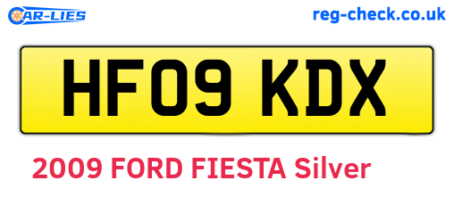 HF09KDX are the vehicle registration plates.