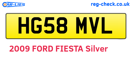 HG58MVL are the vehicle registration plates.