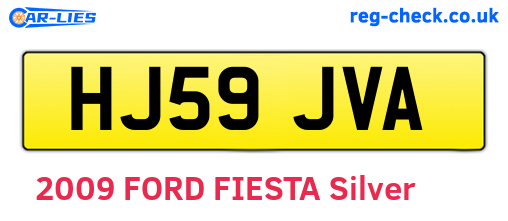 HJ59JVA are the vehicle registration plates.