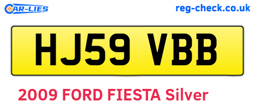 HJ59VBB are the vehicle registration plates.