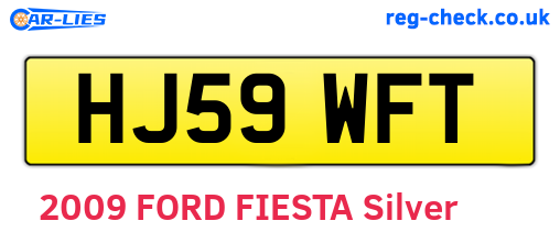 HJ59WFT are the vehicle registration plates.