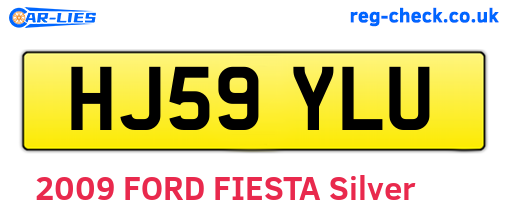 HJ59YLU are the vehicle registration plates.