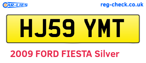 HJ59YMT are the vehicle registration plates.