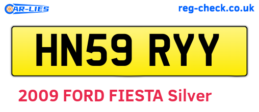 HN59RYY are the vehicle registration plates.