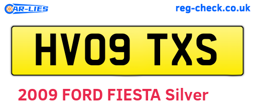 HV09TXS are the vehicle registration plates.
