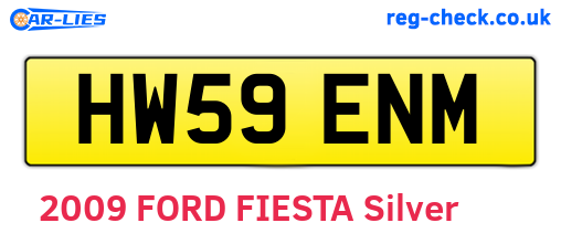 HW59ENM are the vehicle registration plates.