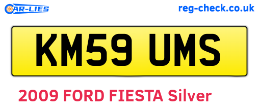 KM59UMS are the vehicle registration plates.
